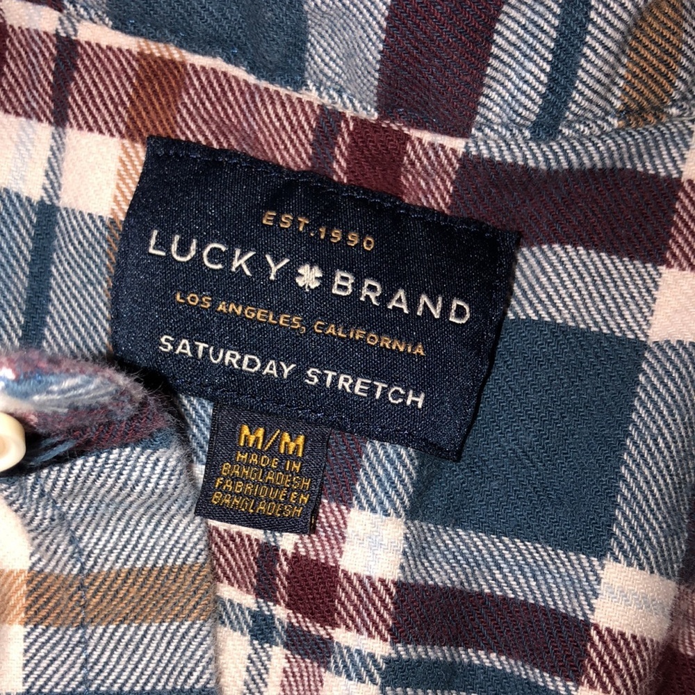 Lucky Brand Saturday stretch plaid
Flannel shirt size medium - Picture 3 of 8